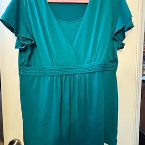 Elegant Teal green  Women's Top size xl